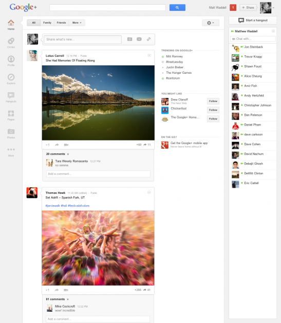Google Plus - new 1